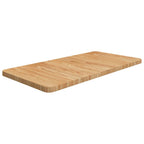 Encimera de madera maciza tratada marrón claro 80x40x2,5cm