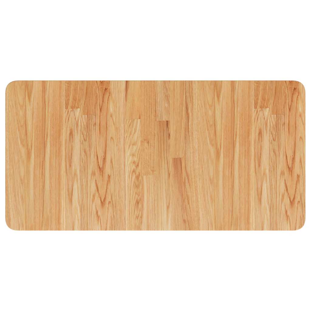 Encimera de madera maciza tratada marrón claro 80x40x2,5cm