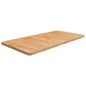 Encimera baño madera maciza tratada marrón claro 100x30x(2-4)cm