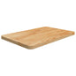 Encimera baño madera maciza tratada marrón claro 100x30x(2-4)cm