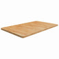 Encimera baño madera maciza tratada marrón claro 100x30x(2-4)cm
