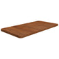 Encimera baño madera maciza tratada marrón claro 100x30x(2-4)cm