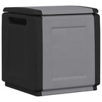 Dark Grey and Black Garden Storage Box 130 L 54x53x57 cm