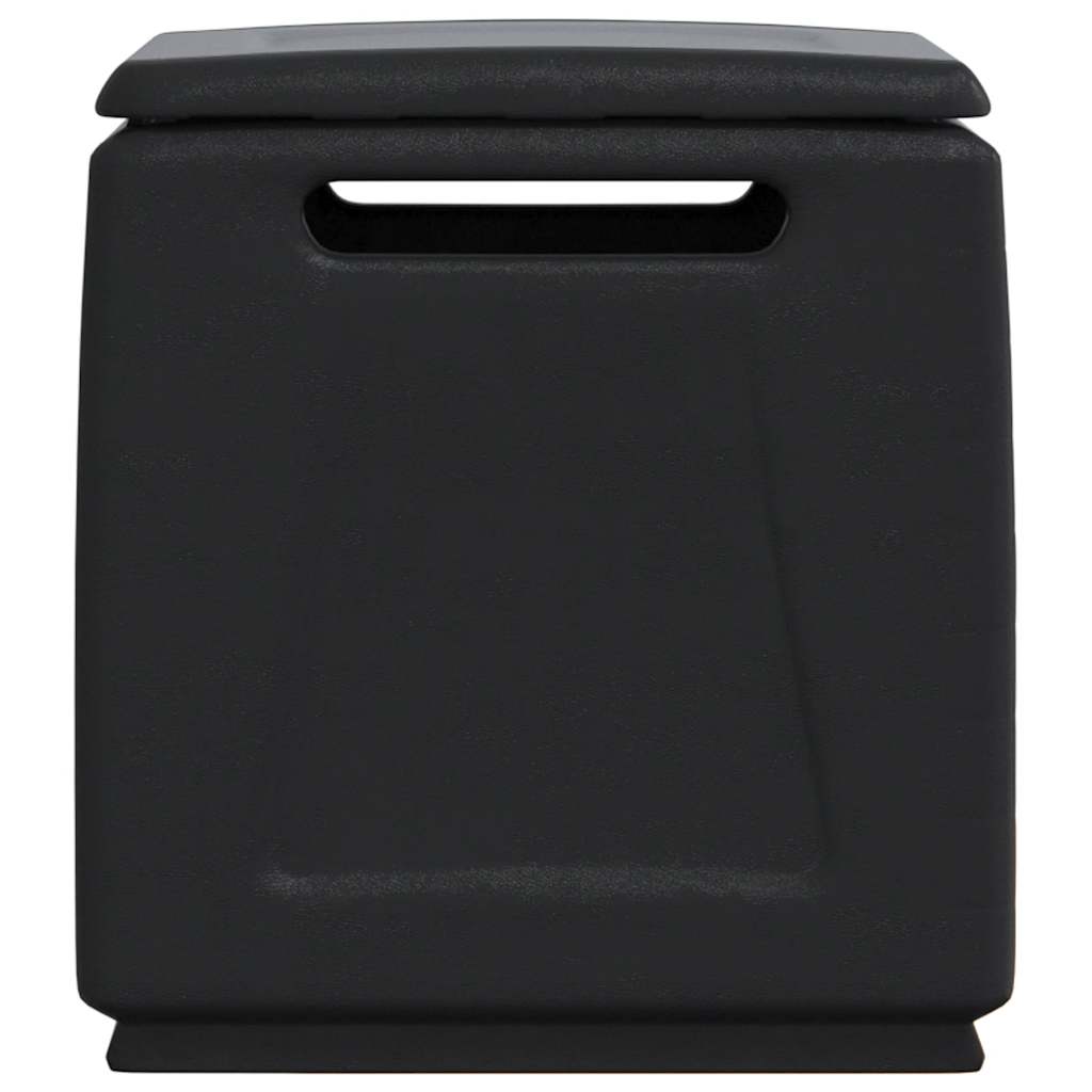 Dark Grey and Black Garden Storage Box 130 L 54x53x57 cm