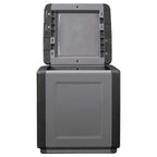 Dark Grey and Black Garden Storage Box 130 L 54x53x57 cm
