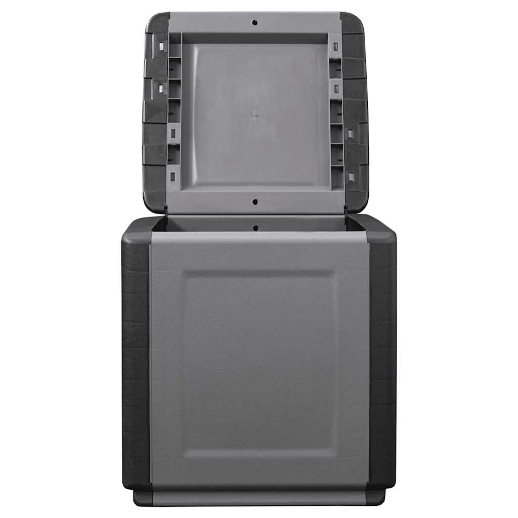Dark Grey and Black Garden Storage Box 130 L 54x53x57 cm
