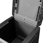 Dark Grey and Black Garden Storage Box 130 L 54x53x57 cm
