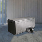 Dark Grey and Black Garden Storage Box 130 L 54x53x57 cm