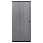 Armario de almacenaje de jardín PP gris y negro 102x37x84 cm