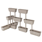 Jardineras 3 unidades gris taupe 100 cm