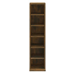 Estantería de CD madera contrachapada roble ahumado 21x20x88 cm