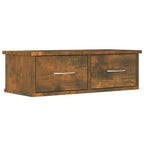 Armario de pared contrachapado roble ahumado 60x26x18,5 cm