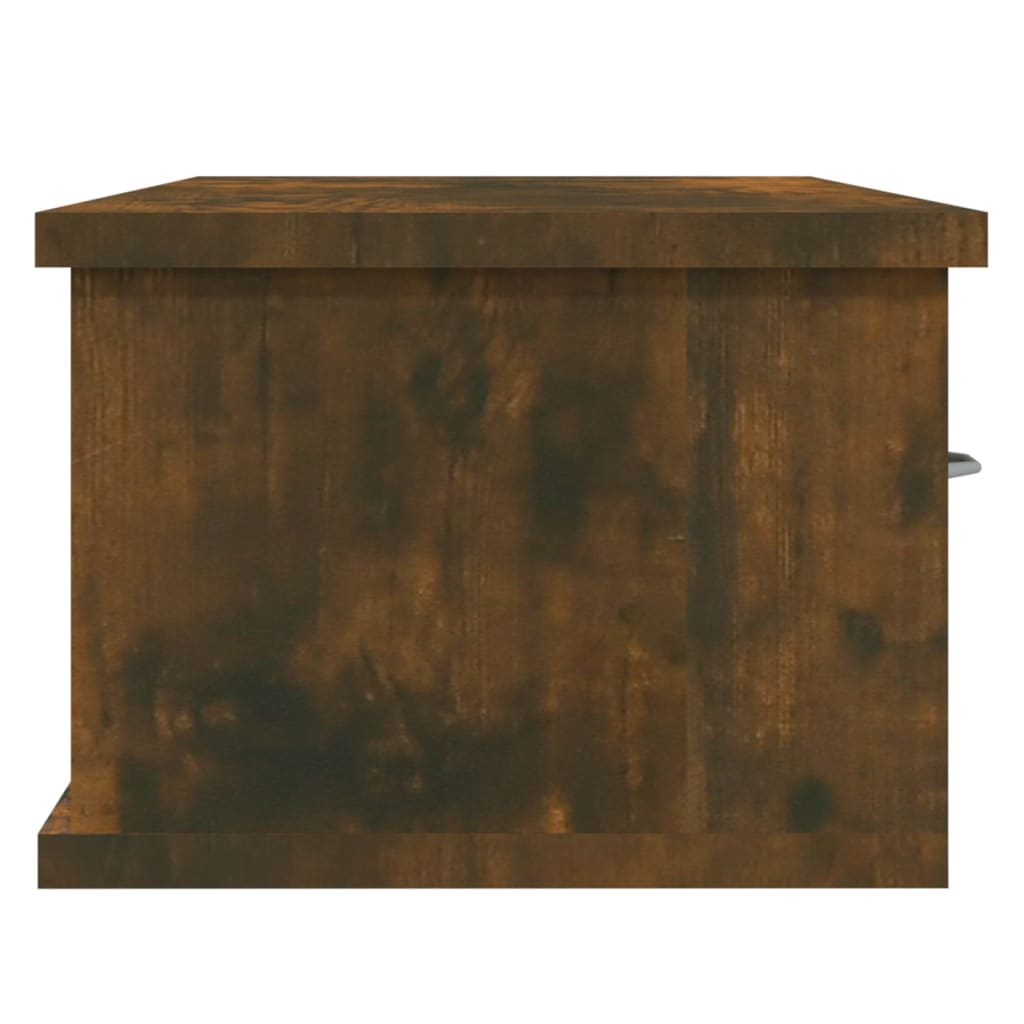 Armario pared madera contrachapada roble ahumado 88x26x18,5 cm
