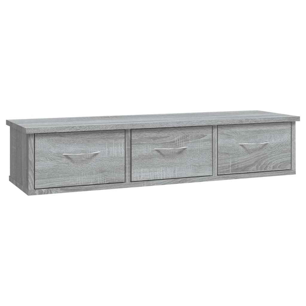 Armario de pared madera de ingeniería gris Sonoma 88x26x18,5 cm