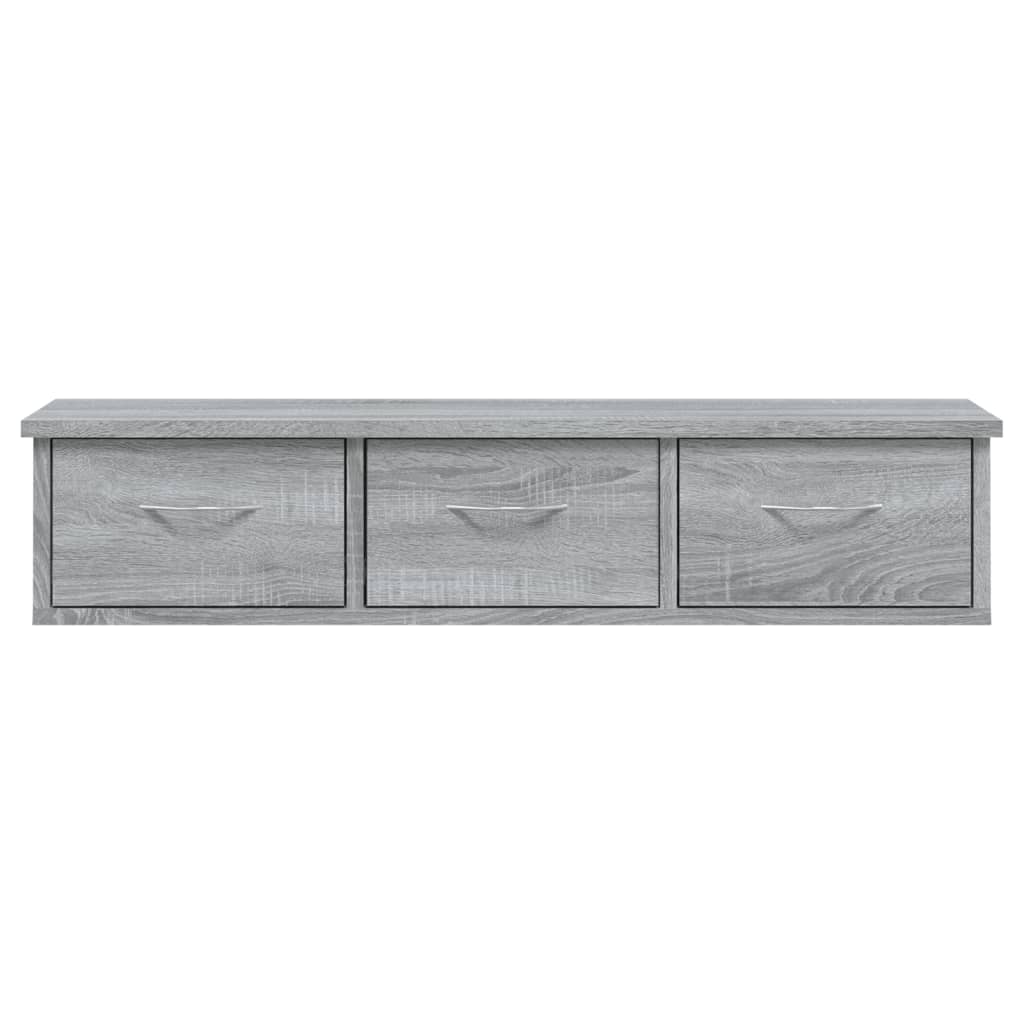 Armario de pared madera de ingeniería gris Sonoma 88x26x18,5 cm