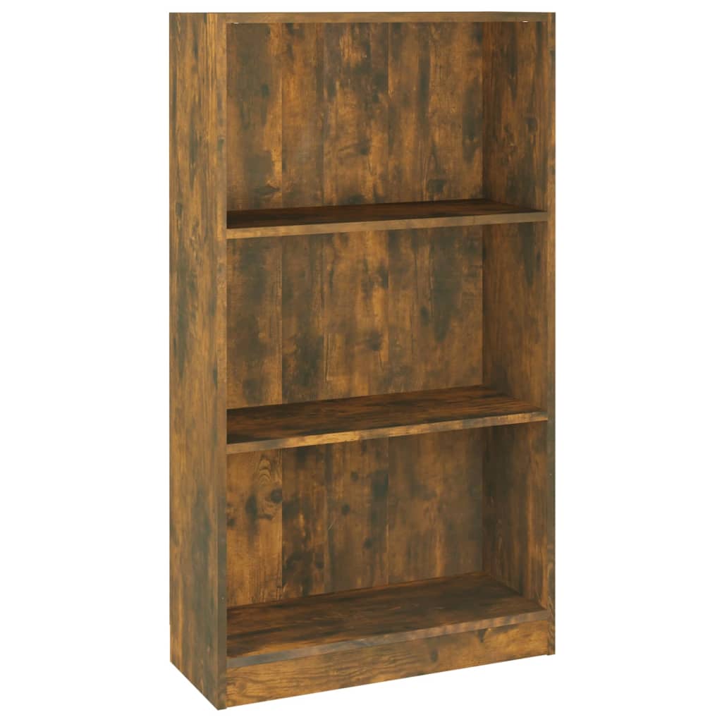 Estantería madera contrachapada color roble ahumado 60x24x109cm