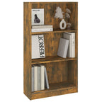 Estantería madera contrachapada color roble ahumado 60x24x109cm