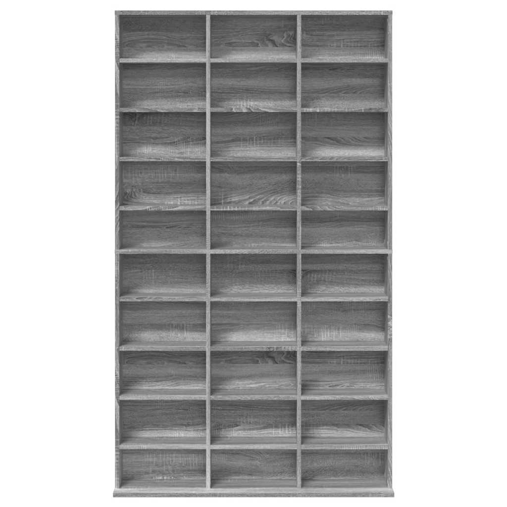Estante de CD madera contrachapada gris Sonoma 102x23x177,5 cm