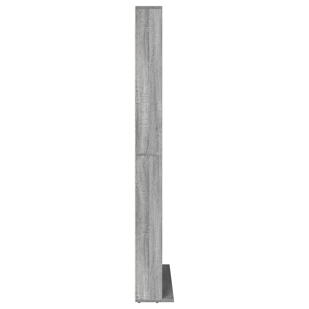 Estante de CD madera contrachapada gris Sonoma 102x23x177,5 cm