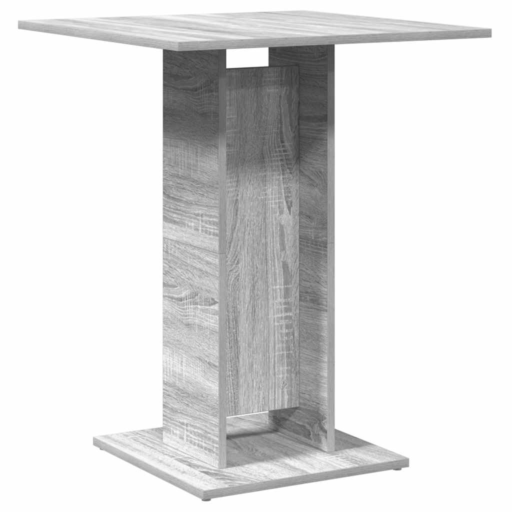Mesa de bistró madera contrachapada gris Sonoma 60x60x75 cm