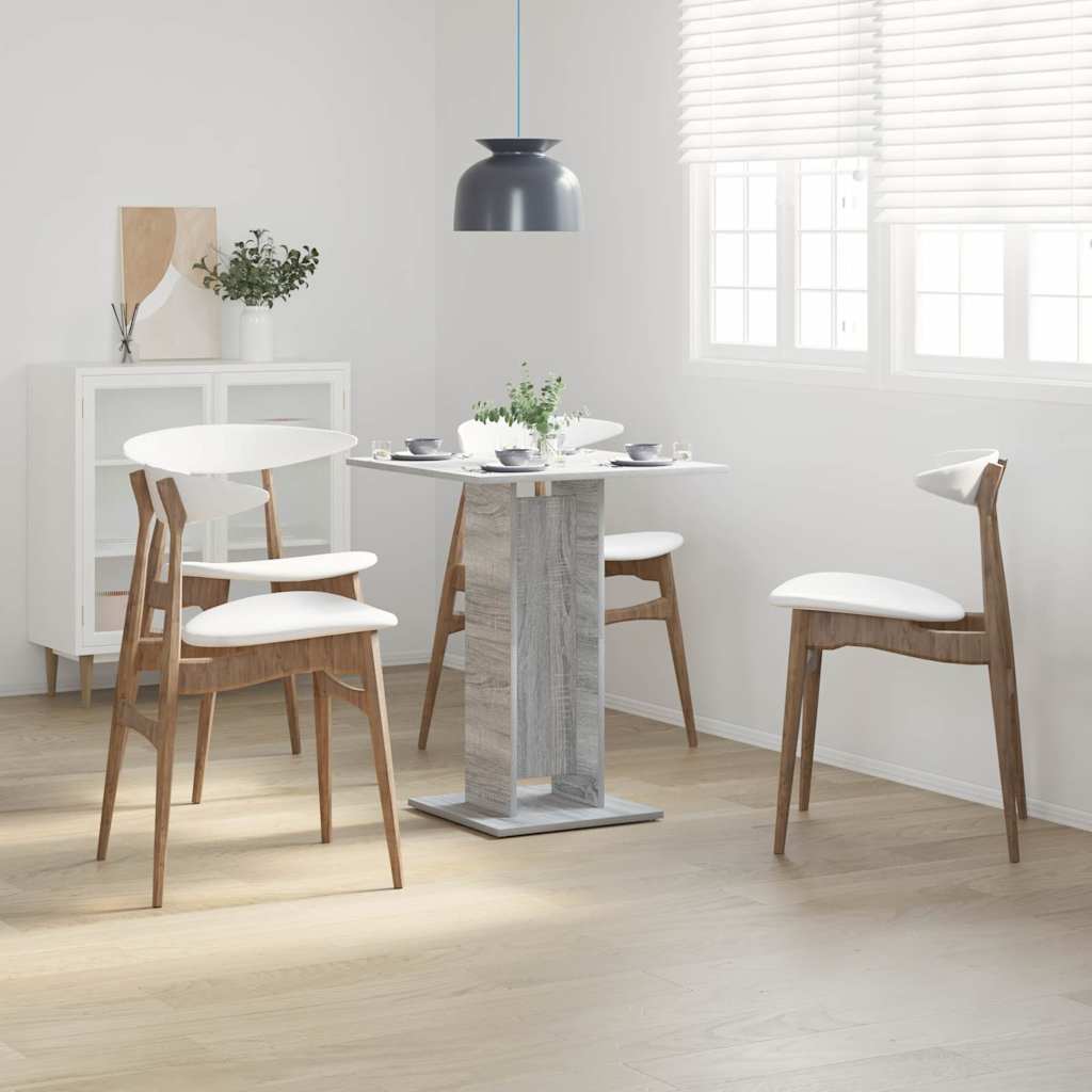 Mesa de bistró madera contrachapada gris Sonoma 60x60x75 cm