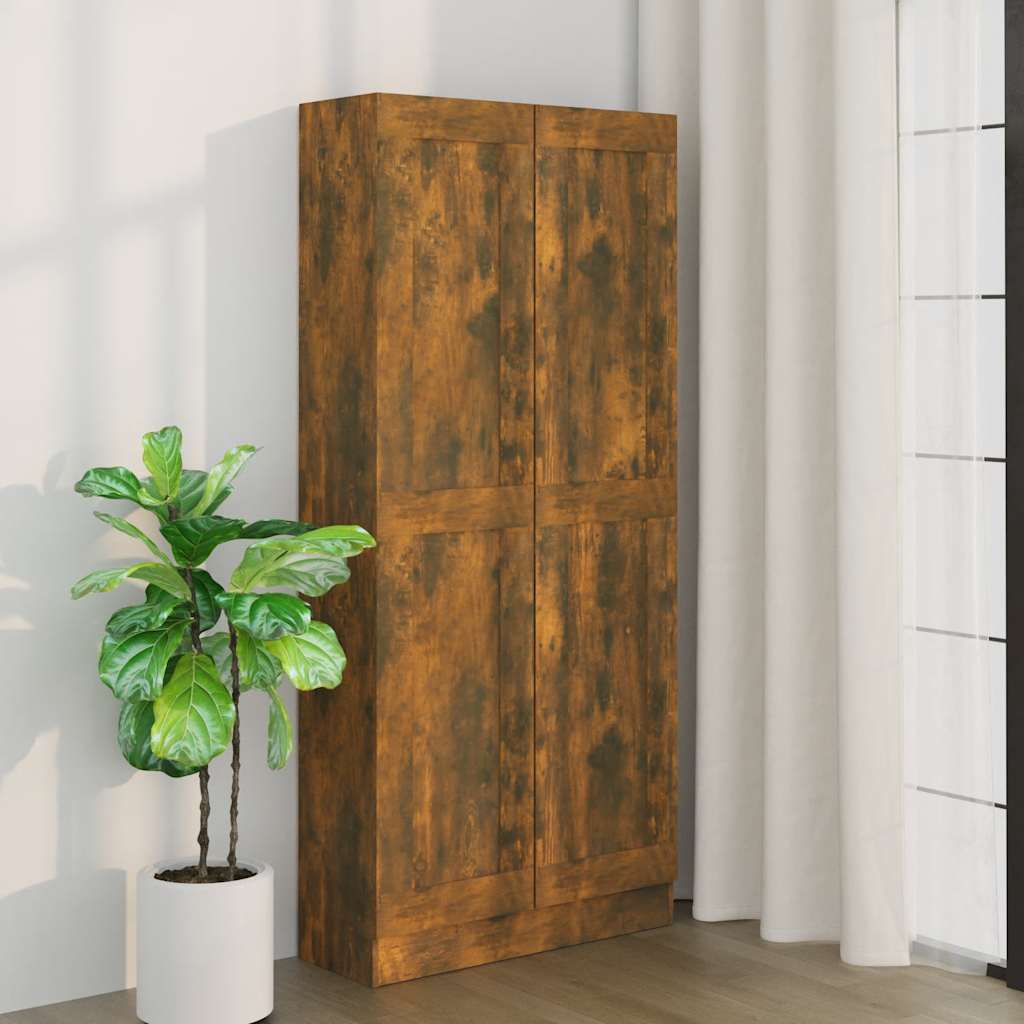 Estantería madera contrachapada gris Sonoma 82,5x30,5x185,5 cm