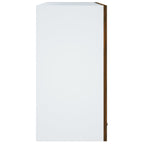 Vitrina colgante "Lyon" de roble ahumado, 60x31x60 cm, madera de ingeniería,