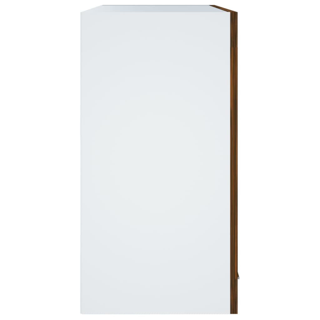 Vitrina colgante "Lyon" de roble ahumado, 60x31x60 cm, madera de ingeniería,
