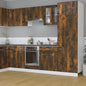 Vitrina colgante "Lyon" de roble ahumado, 60x31x60 cm, madera de ingeniería,