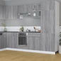 Vitrina colgante "Lyon" de roble ahumado, 60x31x60 cm, madera de ingeniería,