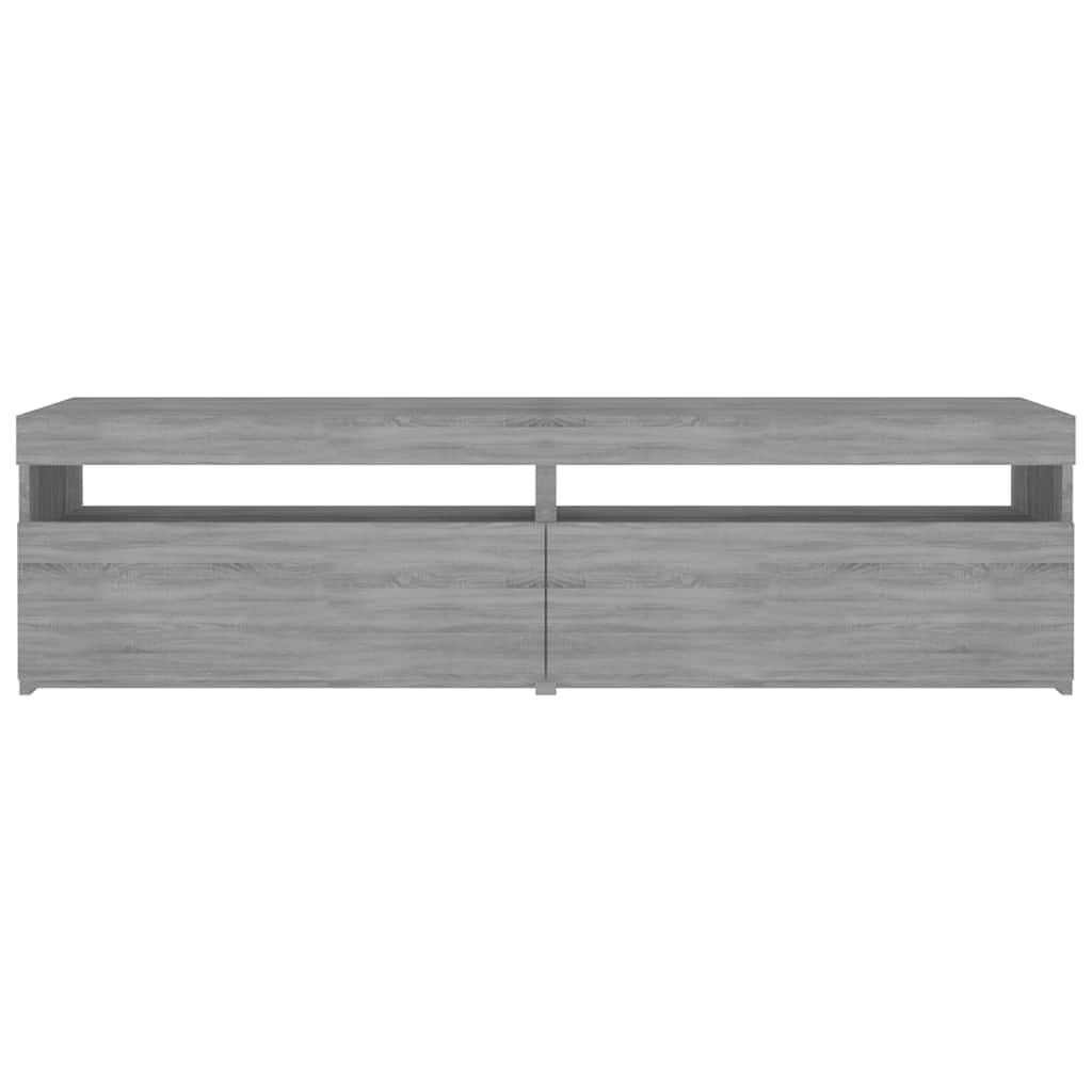 Mueble de TV con luces LED 2 uds gris Sonoma 75x35x40 cm