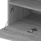 Mueble de TV con luces LED 2 uds gris Sonoma 75x35x40 cm