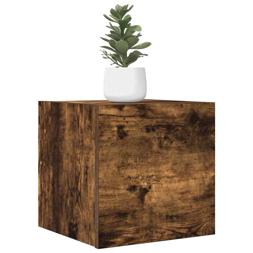 Mueble de pared para TV madera envejecida 30,5x30x30 cm