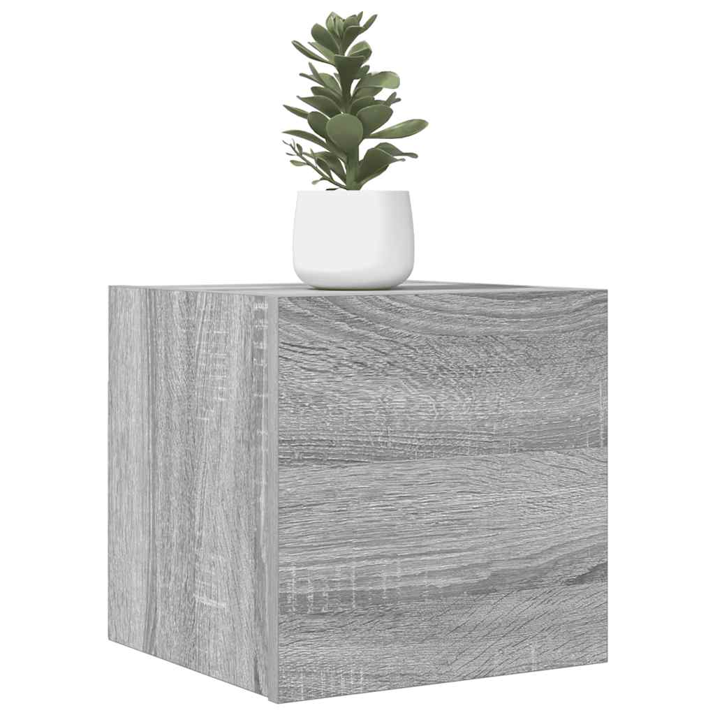Mueble de pared para TV madera envejecida 30,5x30x30 cm