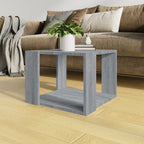 Mesa de centro madera contrachapada gris hormigón 102x55x45 cm