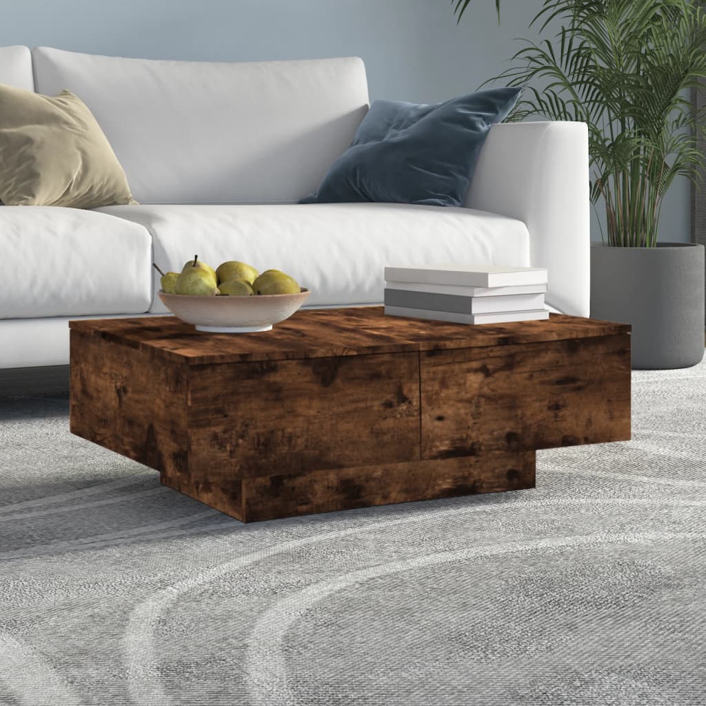 Mesa de centro de madera maciza de pino 110x55x45 cm