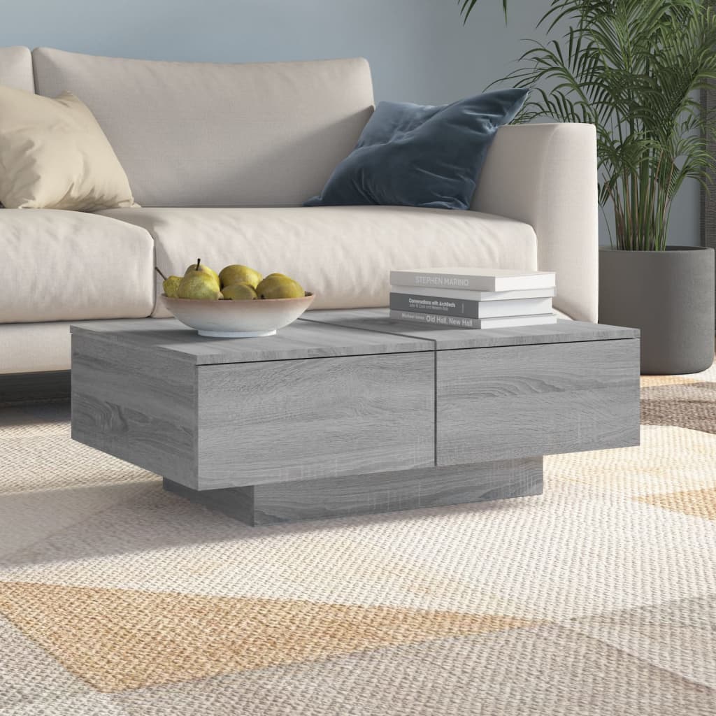 Mesa de centro de madera maciza de pino 110x55x45 cm