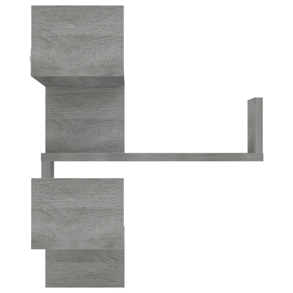 Estantería de esquina de pared gris Sonoma 40x40x50 cm