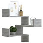 Estanterías de esquina de pared 2 uds gris Sonoma 40x40x50 cm
