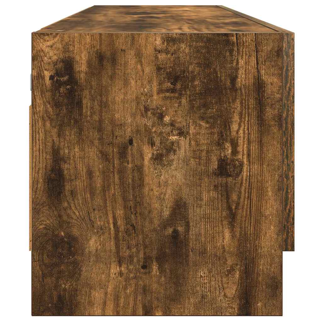 Armario madera contrachapada color roble ahumado 100x32,5x35 cm