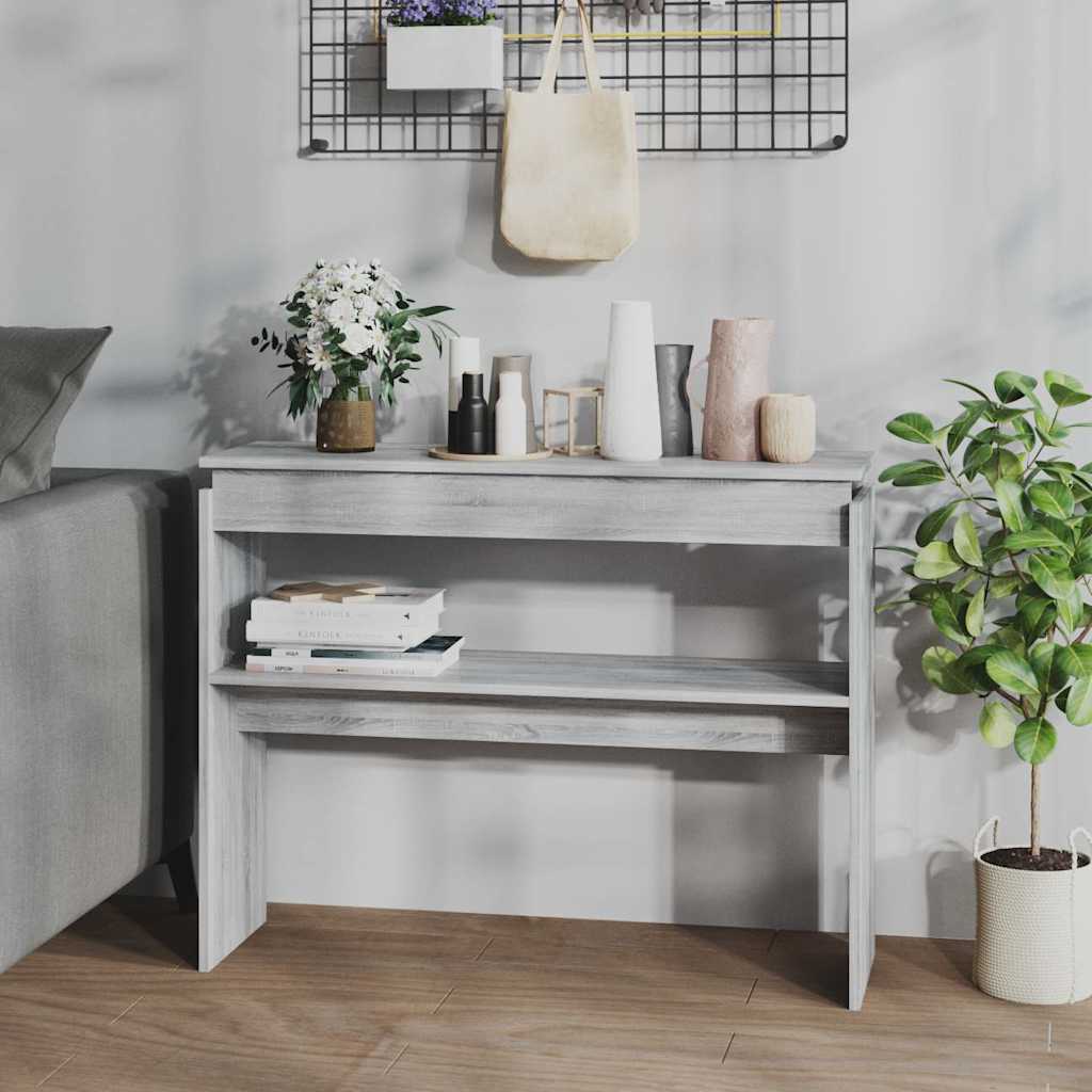 Mesa consola de madera maciza de abeto 110x35x80 cm