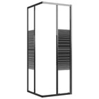 Cabina de ducha a rayas ESG negra 80x80x180 cm