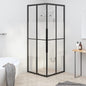 Cabina de ducha a rayas ESG negra 80x80x180 cm
