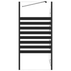 Mampara de baño a rayas vidrio templado 120x68x130 cm