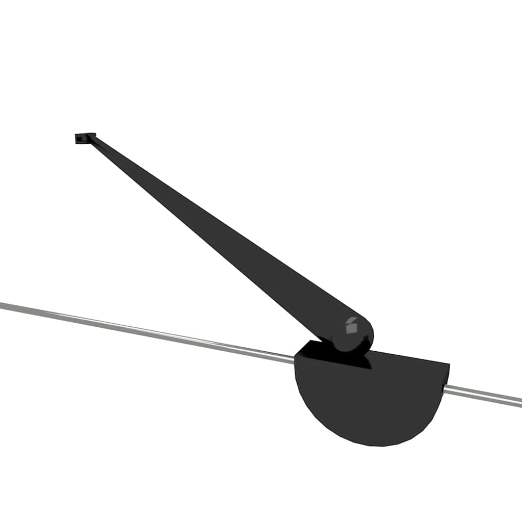 Mampara de baño a rayas vidrio templado 120x68x130 cm