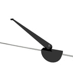 Mampara de baño a rayas vidrio templado 120x68x130 cm