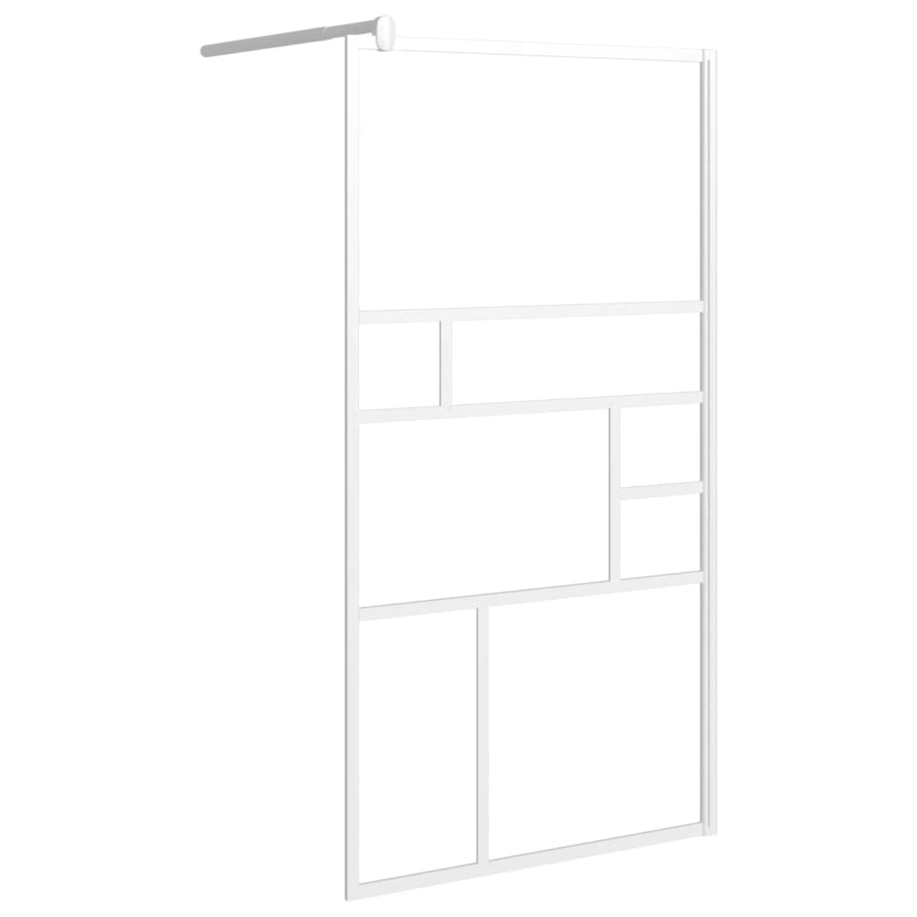 Mampara de ducha accesible vidrio ESG blanco 100x195 cm