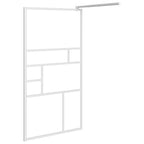 Mampara de ducha accesible vidrio ESG blanco 100x195 cm