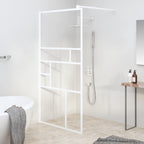 Mampara de ducha accesible vidrio ESG blanco 100x195 cm