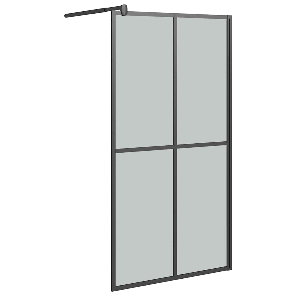 Mampara de ducha accesible vidrio templado oscuro 100x195 cm